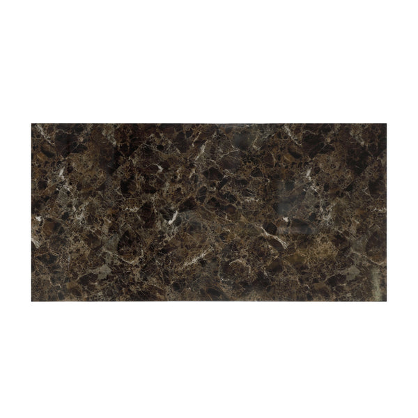 English Elm 2pc Tempe Writing Desk and Chair Set Faux Marble Top Black Metal Frame Faux Leather Chair Compact Home Office Style B011P264610