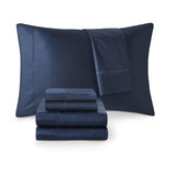 Madison Park 600 Thread Count Casual Pima Cotton Sheet Set MP20-8002 Navy