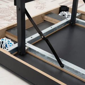 English Elm Pool Billiard Table Foldable Steel Frame Velvet Cloth Surface Home Game Room Black+Blue W1936P334778