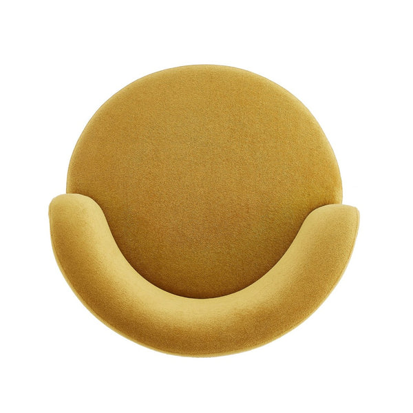 English Elm 360°swivel Chenille Barrel Chair Mid-century Round Seat for Living Room or Bedroom N763P331762L