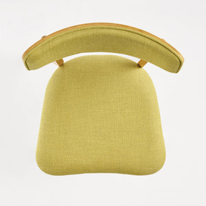 English Elm Christopher Knight Home® - Mid Century Fabric Dining Chairs with Natural Oak Finish Cushioned Back Solid Rubberwood Legs Durable Upholstery Green 61760.00GTE