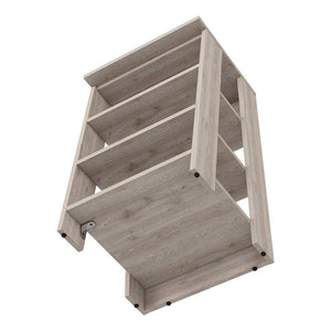 English Elm St. Clair Linen Cabinet Grey - Compact 4-Shelf Engineered Wood Storage with Door, 29.7"H, Easy Assemble B070P188814