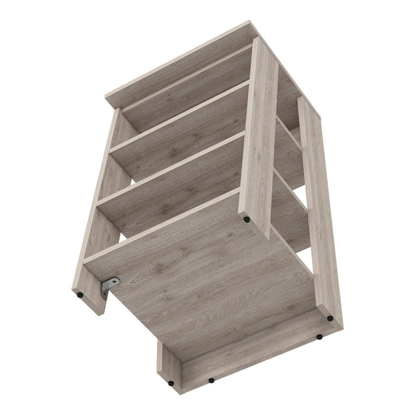 English Elm St. Clair Linen Cabinet Grey - Compact 4-Shelf Engineered Wood Storage with Door, 29.7"H, Easy Assemble B070P188814