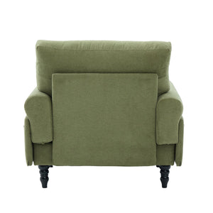 English Elm Modern Chenille Recliner Chaise Lounge Sofa Chair with High-Resilience Foam, Wide Seat, 550lb Capacity Olive Green W395P371338