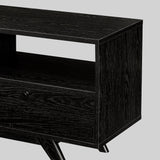 Kela 70" Mid-Century Modern TV Stand with Smart Storage - Sleek Design for TVs Up to 80" - Black