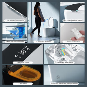 English Elm E40 Smart Toilet Bidet Combo with Heated Seat Auto Flush and Hands Free Spa Bath W3402P442697