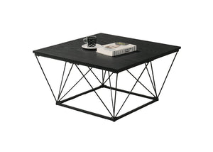 English Elm Contemporary 3-Piece Table Set With Angular Metal Base – Sleek Black Finish For Modern Living Spaces B2741P391802