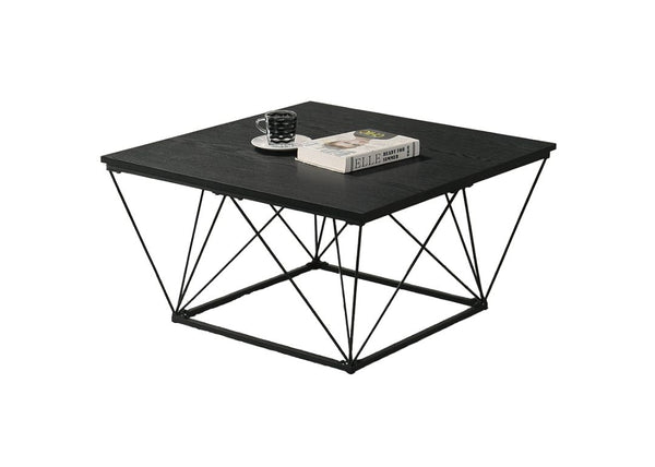 English Elm Contemporary 3-Piece Table Set With Angular Metal Base – Sleek Black Finish For Modern Living Spaces B2741P391802