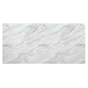 English Elm STACEY Beige Dining Table with Faux Marble Top, Solid Wood Pedestal Base & Accented Legs — Contemporary Elegance B201S00327