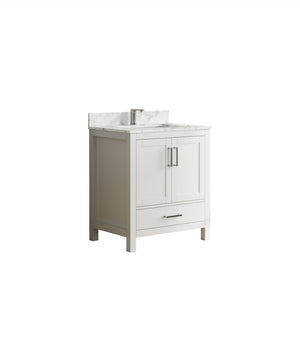 English Elm 29" Freestanding Bathroom Vanity Solid Wood Cabinet with Ceramic Sink and Soft-close Storage T3785P383041