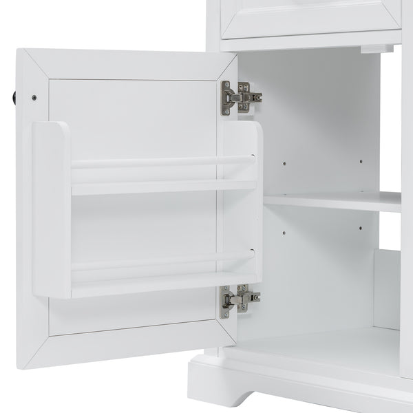 English Elm Christopher Knight Home® - 36" Bathroom Vanity with Ceramic Sink, Soft-Close Doors, 4 Drawers & Ample Storage, Freestanding White N759P223021K