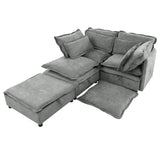 English Elm Double-Layer Cushion Modular Sofa, Freely Combinable, 4-Seater With Storage Function, Includes 4 Soft Cushions, Perfect For Living Rooms, Offices, and Apartments