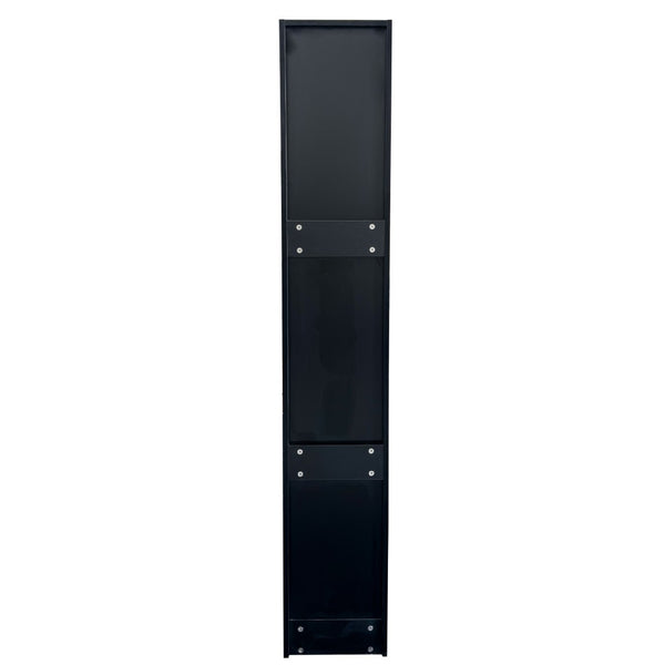 English Elm Black Slim Rolling Kitchen Cart Six Tier Pantry Organizer for Narrow Spaces W331P372820