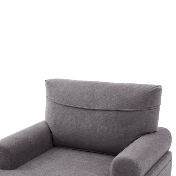 English Elm Modern Chenille Recliner Chaise Lounge Sofa Chair with High-Resilience Foam, Wide Seat, 550lb Capacity Dark Gray W395P371335