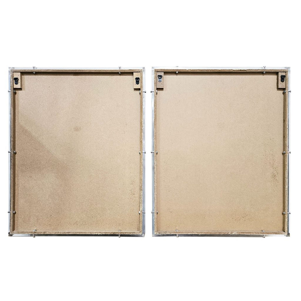 English Elm S/2 European Cities Watercolor Framed Prints - Pair of 24x30" Distressed Wood Frames, Elegant Décor W2078P205305