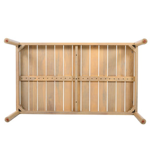 English Elm Outdoor Solid Acacia Slatted Coffee Table Patio Deck Low Profile Teak Finish N768P361446L