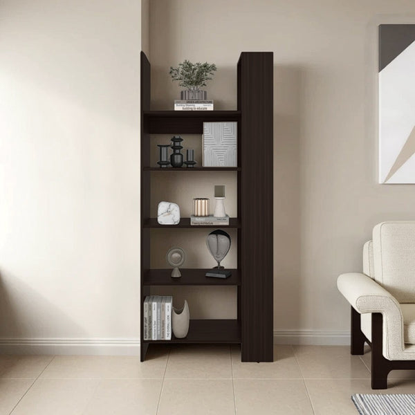 English Elm Hatley Five Shelf Open Bookcase Cognac Manufactured Wood for Living Room Display B092P390624