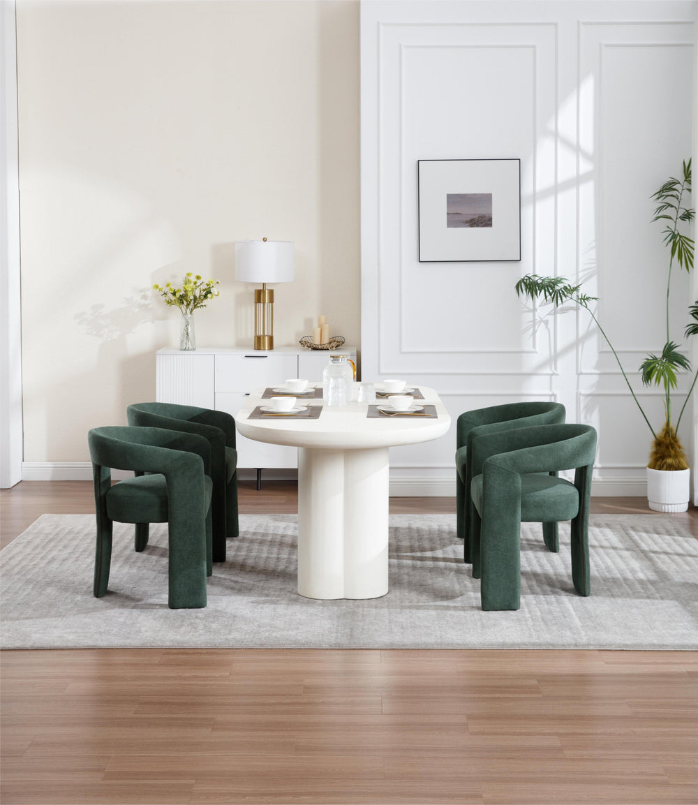 English Elm Dining Ergonomic Wood Dining Chairs Set of 2 with Lumbar Support, Fatigue Relief and Improved Circulation Green W2100P198193