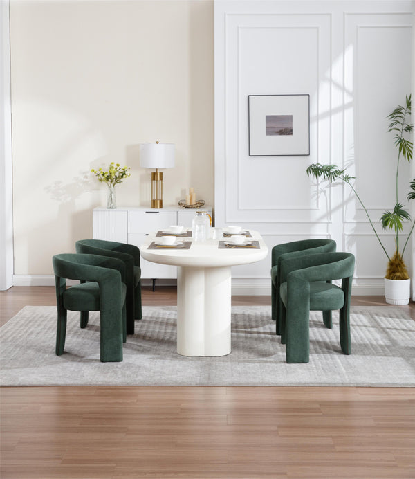 English Elm Dining Ergonomic Wood Dining Chairs Set of 2 with Lumbar Support, Fatigue Relief and Improved Circulation Green W2100P198193