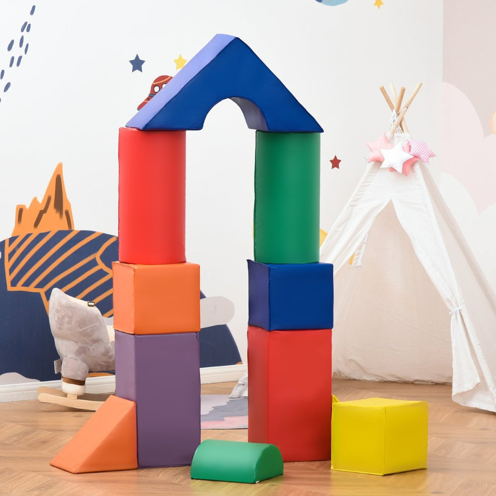 English Elm Soozier 11 Piece Soft Foam Toddler Climbing Block Playset for Active Indoor Play W2225P217357