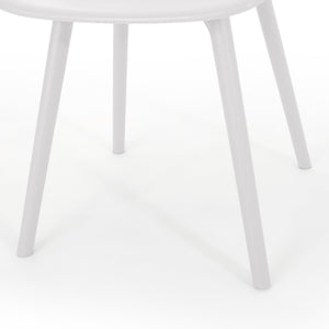 English Elm Christopher Knight Home® - LILY Outdoor Dining Chair with Weather-Resistant Polypropylene, Diamond Mesh Design for Durability White 27.5 L x 21.2 W x 20.3 H 69070.00WHI