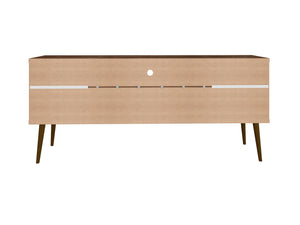 English Elm Bradley 63" Rustic Brown Tv Stand - Mid-Century Modern Design With Storage & Cable Management Solutions B365P398375