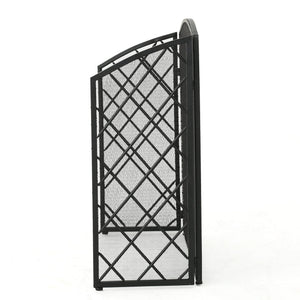 English Elm Christopher Knight Home® - FIRE Amiyah 3-Panel Iron Fireplace Screen - Decorative Protective Mesh Shield for Hearth Safety and Style Black 61127.00