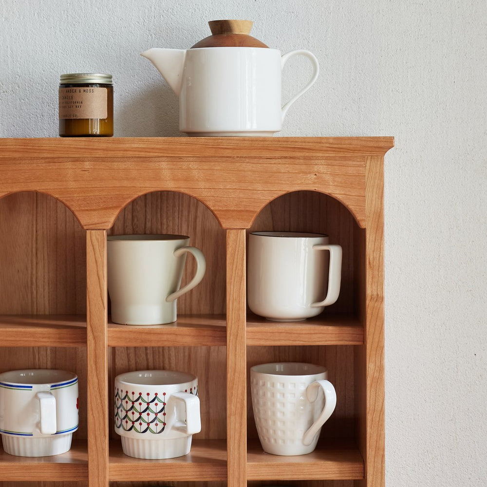 English Elm North A Grade Cherry Solid Wood Storage Rack – Handcrafted Kitchen Cup Holder, Timeless Durable Elegance W1283P298338