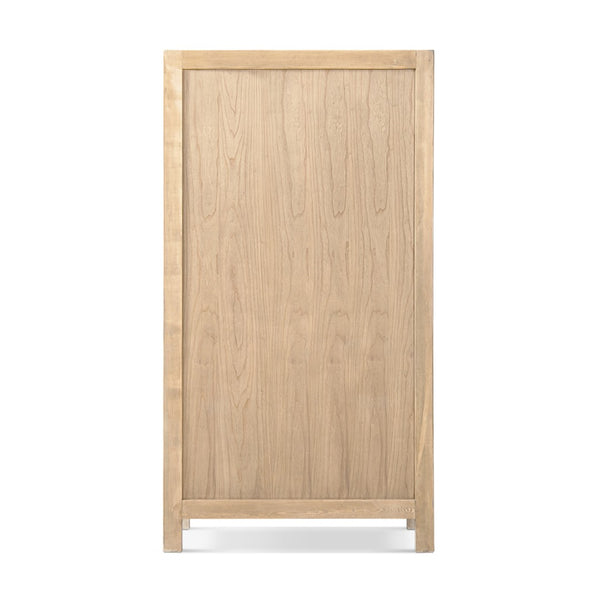 English Elm Rowan Reclaimed Pine Tall Cabinet Crossbar Double Doors Rustic Farmhouse Storage B2719P474455