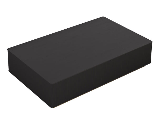 Sunpan KALLA Coffee Table - Rectangular Charcoal Oak with Gold Steel Base - Stylish & Durable Centerpiece 112806