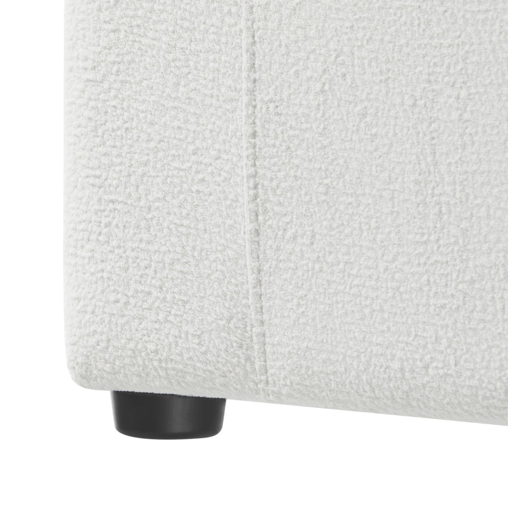 English Elm Chauncy Armless Chair - Elegant Ivory Slipper Chair With Performance Fabric & Compact Design B050P410800