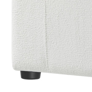 English Elm Chauncy Armless Chair - Elegant Ivory Slipper Chair With Performance Fabric & Compact Design B050P410800