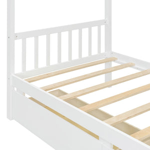English Elm Twin House Bed Solid Pine Kids Cottage Frame with Storage Drawers Imaginative Room N708P309245K