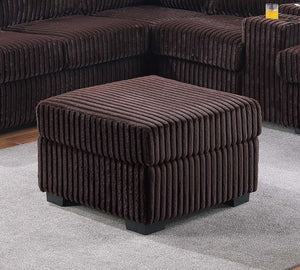 English Elm Contemporary Corduroy L-shaped Sectional with Usb Console Ottoman Included Coffee B011S02216