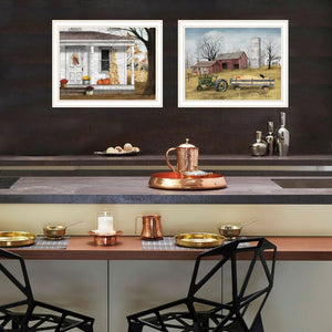 English Elm Trendy Decor 4u Autumn Harvest Two Panel Framed Art Set for Farmhouse Living Rooms B067P254082