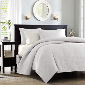 English Elm Reversible Madison Park Quebec Quilt Set King/Cal King with Prewashed Cotton Fill, Antimicrobial Finish White 17.72 L x 15.35 W x 6.3 H B03597391