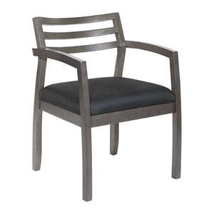 OSP Home Furnishings Napa Ladder Back Guest Chair Hardwood Veneer Frame for Reception and Conference Rooms NAP91SGW-3