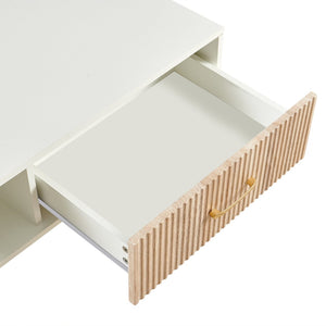 English Elm Rectangle Coffee Table With Solid Wood Legs, Modern Storage Solution For Stylish Living Rooms W1265P230633-GIGA