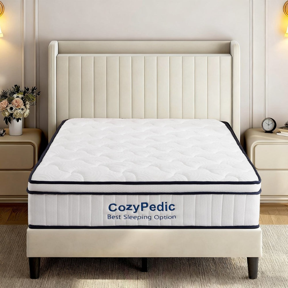 English Elm 12 Inch Queen Hybrid Mattress Memory Foam Pocket Springs Medium Firm Cooling W2699P399180