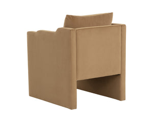 Sunpan Scala Lounge Chair - Velvet Kona Camel Upholstered Elegance With Modern Style And Comfort Brown Fabric 111949