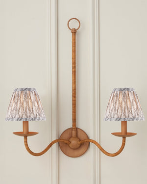 Currey & Company Plume Elegant Tapered Chandelier Shade With Fan-like Pattern By Lacefield Designs For Stunning Décor Gray Cotton 0900-0053-currey-company