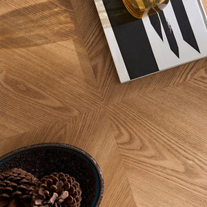 English Elm Square Ash Veneer Parquet Coffee Table Low Profile Modern Living Room Accent W2085P398980