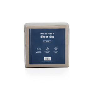 English Elm Weekender Microfiber Sheets Cal King Sandstone - Deep Pocket 18" Fit, Wrinkle & Stain Resistant, Easy Care B350P394972