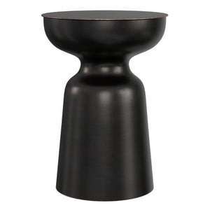 English Elm Toby Iron Drum Accent Table Antique Copper Finish Urban Loft Style Side Surface B136P420750