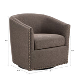 Madison Park Tyler Transitional Swivel Chair MP103-0481 Chocolate