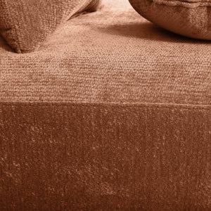 English Elm Christopher Knight Home® - 140" Modern Curved Sectional Sofa with Plush High-Density Sponge, Chaise, Fully Assembled Luxe Seating Orange N767P277684G