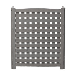 English Elm 3-panel Outdoor Slatted Wood Enclosure Screen for Ac Units Patios and Garden Areas Grey W2640P290523