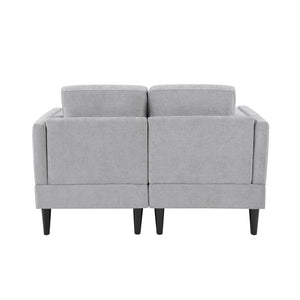 English Elm Swivel Barrel Accent Chair Chenille Tufted Round Club Seat for Living Room Lounge Grey N719S002310E
