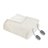 True North by Sleep Philosophy Ultra Soft Casual Plush Reverses to Berber Heated Blanket TN54-0195 Ivory