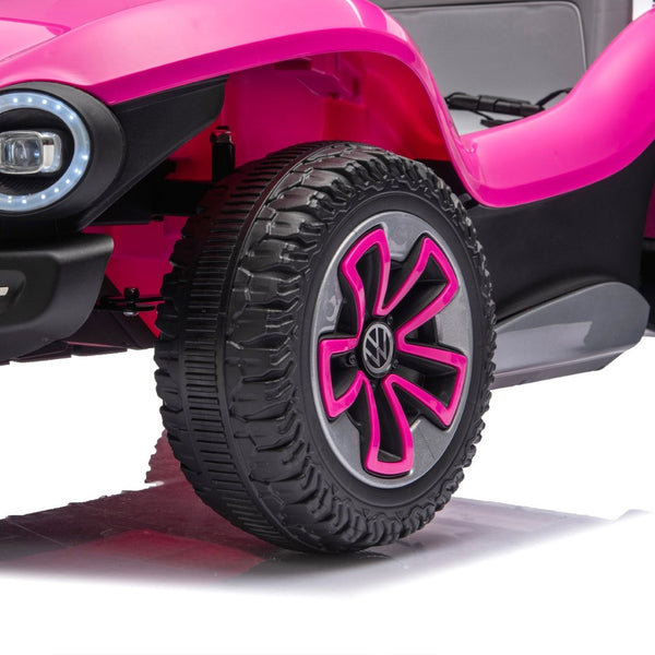 English Elm 12v Licensed Volkswagen Beetle Ride on Car with Remote Control and Suspension for Kids Pink W1578P416240